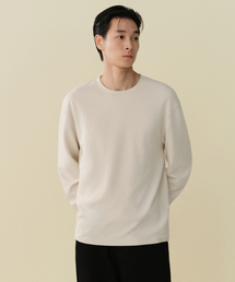 [ヒートタンダード] クルーネック長袖Tシャツ [エクリュ]