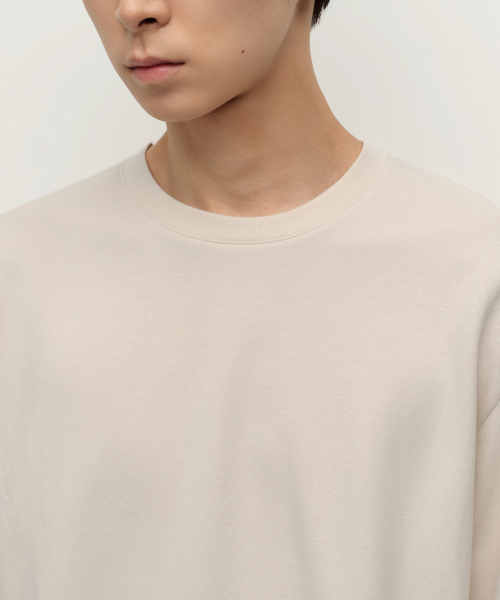 MUSINSA STANDARD（ムシンサスタンダード）の「[ヒートタンダード] クルーネック長袖Tシャツ [エクリュ]（Tシャツ/カットソー・メンズ・その他・X-LARGE/XX-LARGE/SMALL/MEDIUM/LARGE/XXX-LARGE）」の4枚目の写真