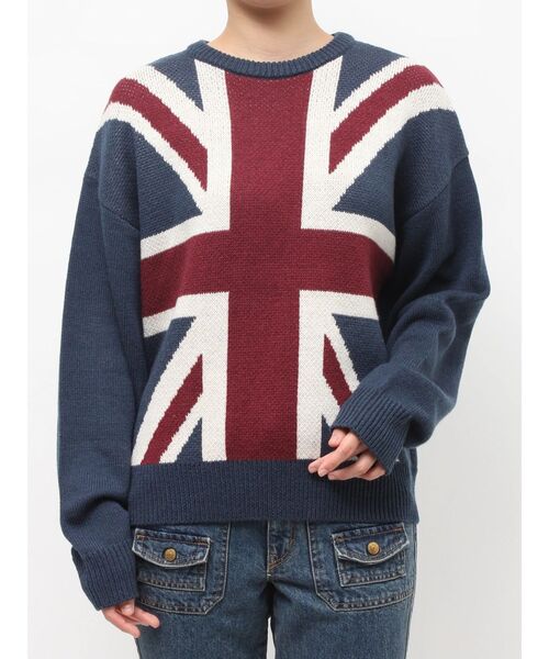 jouetie(ジュエティ)の「UnionJackジャガードルーズニット(ニット/セーター・レディース・アイボリー/ブラック/ネイビー・MEDIUM)」の18枚目の写真