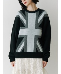 jouetie | UnionJackジャガードルーズニット(ニット/セーター)
