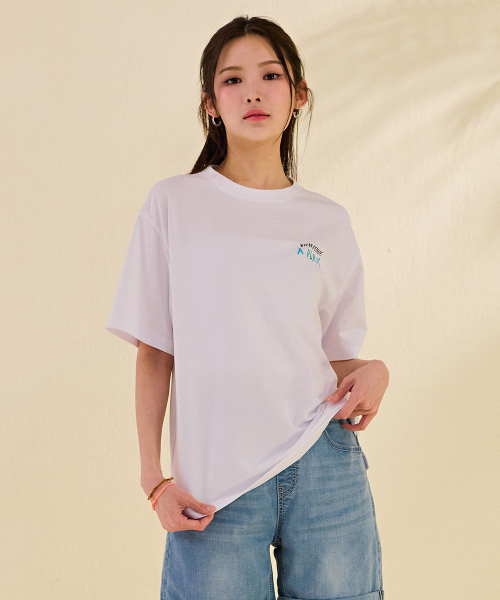 CHASECULT(チェイスカルト)の「共用カラー ドローイング 半袖Tシャツ-DBRU5828D01(Tシャツ/カットソー・メンズ・ホワイト・90/95/100/105)」の3枚目の写真
