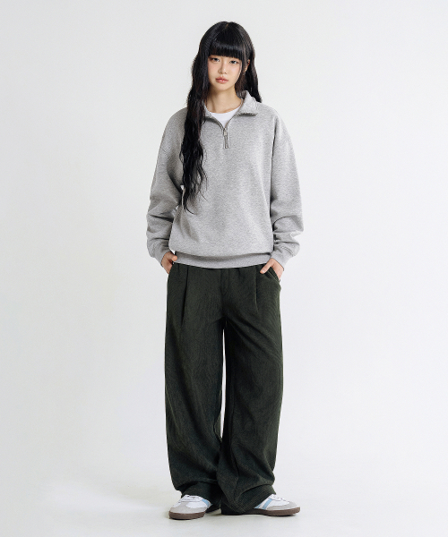 LEMAIN SECOND（リメインセカンド）の「ワンタックワイドコーデュロイバンディングパンツ[カーキ]（その他パンツ・レディース・その他・SMALL/MEDIUM/LARGE/X-LARGE/X-SMALL）」の7枚目の写真