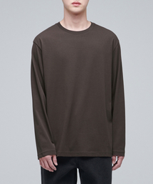 [クールタンダード] クルーネック長袖Tシャツ [ダークブラウン]