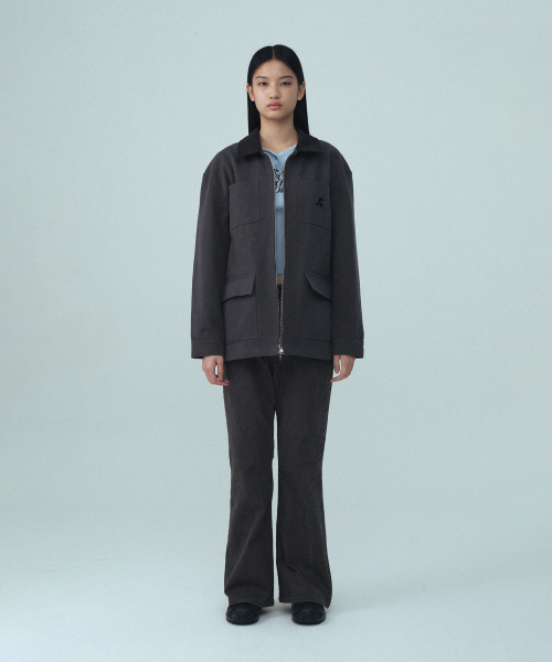 Rest&Recreation(レストアンドレクリエーション)の「COTTON WORK JACKET - CHARCOAL(その他アウター・レディース・その他・SMALL/LARGE)」の2枚目の写真