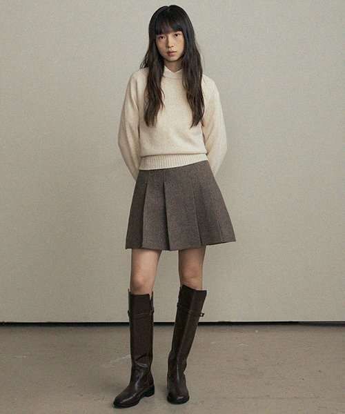 LINGSEOUL(リングソウル)の「wool pleated short skirt-brown(スカート・レディース・その他・SMALL/MEDIUM)」の15枚目の写真