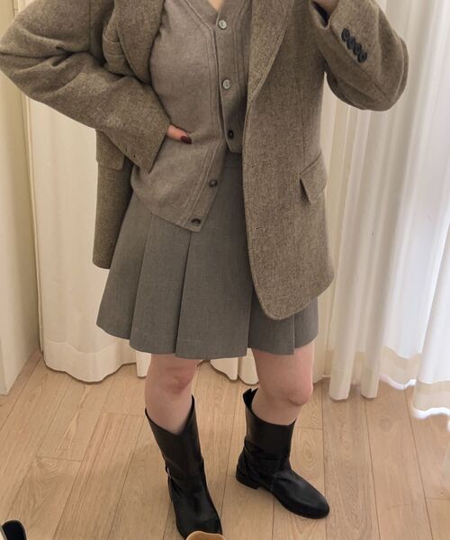 LINGSEOUL(リングソウル)の「wool pleated short skirt-brown(スカート・レディース・その他・SMALL/MEDIUM)」の6枚目の写真