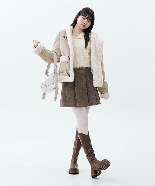LINGSEOUL(リングソウル)の「wool pleated short skirt-brown(スカート・レディース・その他・SMALL/MEDIUM)」の9枚目の写真