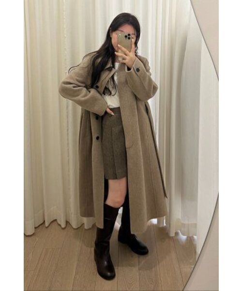 LINGSEOUL(リングソウル)の「wool pleated short skirt-brown(スカート・レディース・その他・SMALL/MEDIUM)」の2枚目の写真