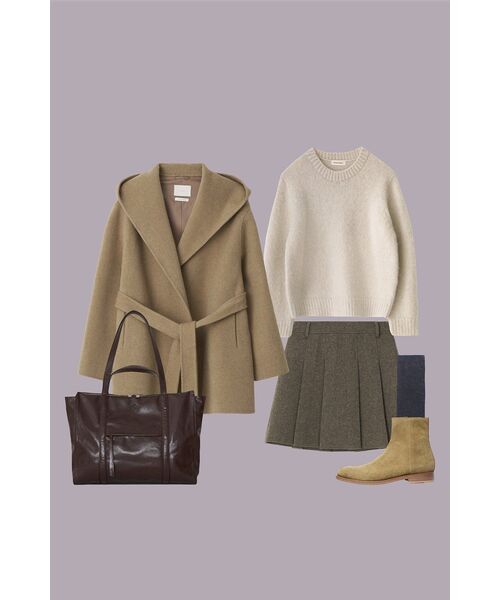 LINGSEOUL(リングソウル)の「wool pleated short skirt-brown(スカート・レディース・その他・SMALL/MEDIUM)」の4枚目の写真