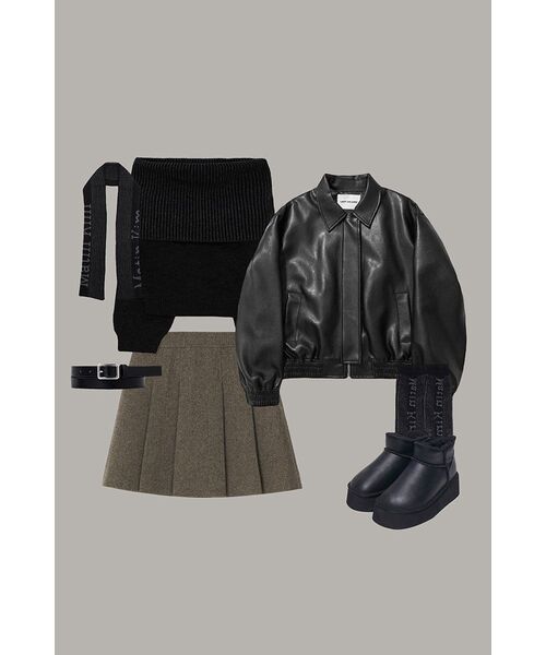 LINGSEOUL(リングソウル)の「wool pleated short skirt-brown(スカート・レディース・その他・SMALL/MEDIUM)」の5枚目の写真