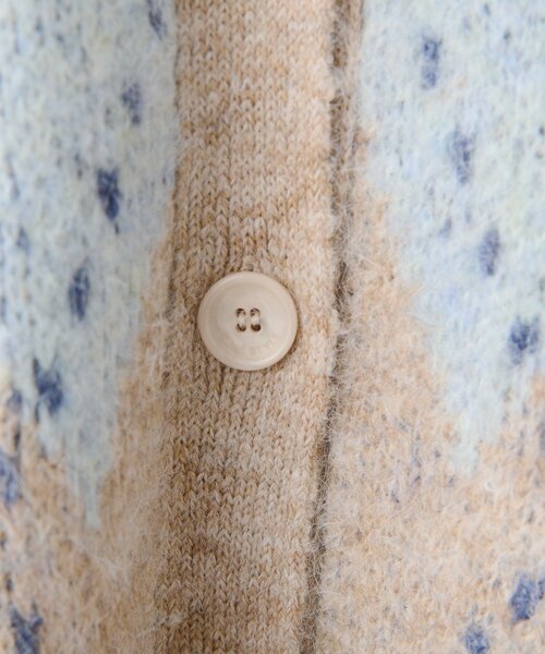 ear PAPILLONNER（イアパピヨネ）の「アーガイルニットカーディガン【SUM1 STYLE】（カーディガン/ボレロ・レディース・ベージュ/ネイビー・FREE）」の14枚目の写真