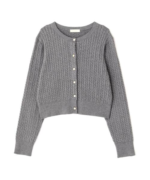FREE'S MART(フリーズマート)の「◇金ボタンミニケーブルカーディガン(ニット/セーター・レディース・グレー/ブルー/ホワイト系その他/ブラウン/レッド/ネイビー/ピンク/グレー系その他・FREE)」の9枚目の写真