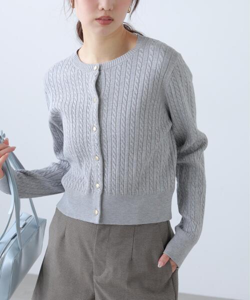 FREE'S MART(フリーズマート)の「◇金ボタンミニケーブルカーディガン(ニット/セーター・レディース・グレー/ブルー/ホワイト系その他/ブラウン/レッド/ネイビー/ピンク/グレー系その他・FREE)」の18枚目の写真