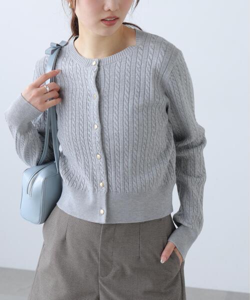 FREE'S MART(フリーズマート)の「◇金ボタンミニケーブルカーディガン(ニット/セーター・レディース・グレー/ブルー/ホワイト系その他/ブラウン/レッド/ネイビー/ピンク/グレー系その他・FREE)」の19枚目の写真