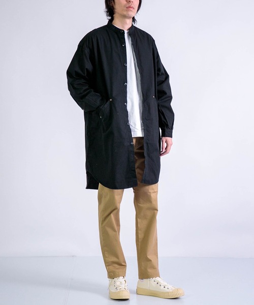 SPELLBOUND（スペルバウンド）の「[ SPELLBOUND / スペルバウンド ] CBポプリン オーバーシャツ（シャツ/ブラウス・メンズ・ブラック/ベージュ・3/2）」の12枚目の写真