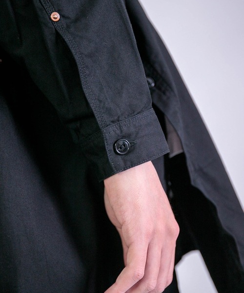 SPELLBOUND（スペルバウンド）の「[ SPELLBOUND / スペルバウンド ] CBポプリン オーバーシャツ（シャツ/ブラウス・メンズ・ブラック/ベージュ・3/2）」の21枚目の写真