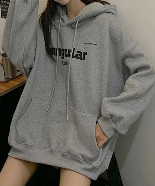 SallyLunn(サリーラン)の「ロゴプリントパーカー(パーカー・レディース・ネイビー/ブラック/ホワイト/グレー・LARGE/MEDIUM)」の3枚目の写真
