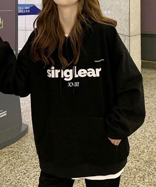 SallyLunn(サリーラン)の「ロゴプリントパーカー(パーカー・レディース・ネイビー/ブラック/ホワイト/グレー・LARGE/MEDIUM)」の2枚目の写真