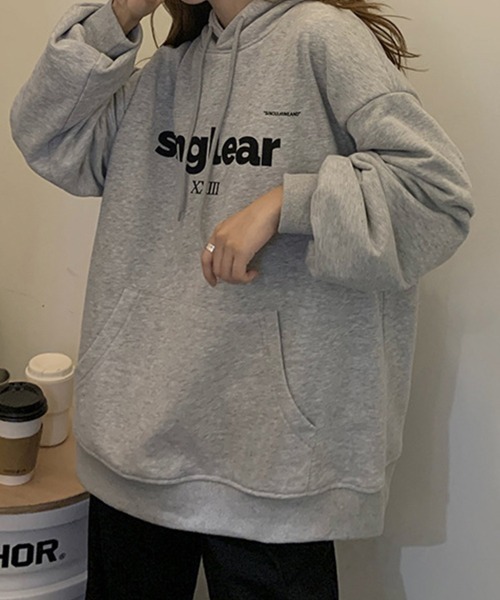 SallyLunn(サリーラン)の「ロゴプリントパーカー(パーカー・レディース・ネイビー/ブラック/ホワイト/グレー・LARGE/MEDIUM)」の19枚目の写真