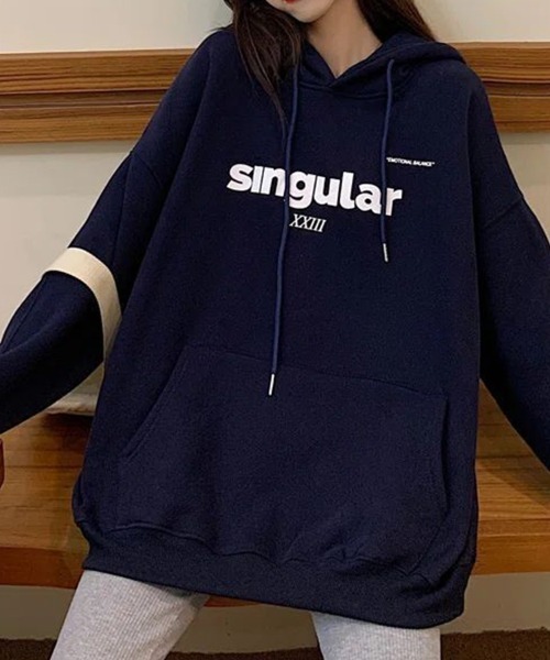 SallyLunn(サリーラン)の「ロゴプリントパーカー(パーカー・レディース・ネイビー/ブラック/ホワイト/グレー・LARGE/MEDIUM)」の14枚目の写真