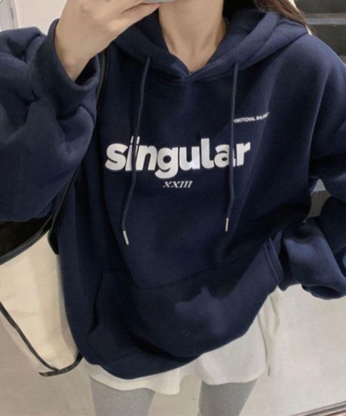 SallyLunn(サリーラン)の「ロゴプリントパーカー(パーカー・レディース・ネイビー/ブラック/ホワイト/グレー・LARGE/MEDIUM)」の11枚目の写真