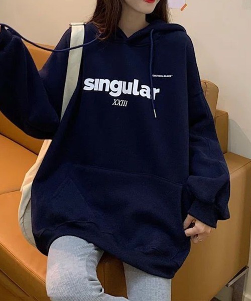 SallyLunn(サリーラン)の「ロゴプリントパーカー(パーカー・レディース・ネイビー/ブラック/ホワイト/グレー・LARGE/MEDIUM)」の12枚目の写真