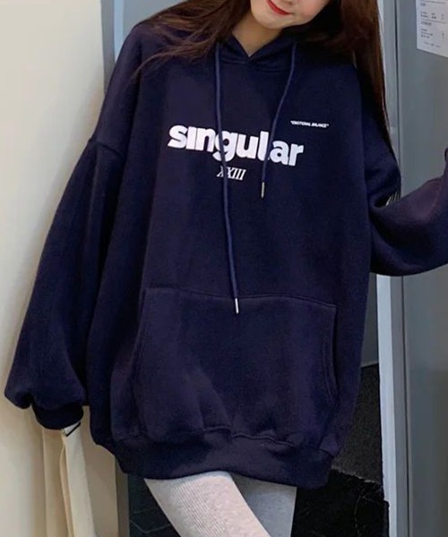 SallyLunn(サリーラン)の「ロゴプリントパーカー(パーカー・レディース・ネイビー/ブラック/ホワイト/グレー・LARGE/MEDIUM)」の6枚目の写真