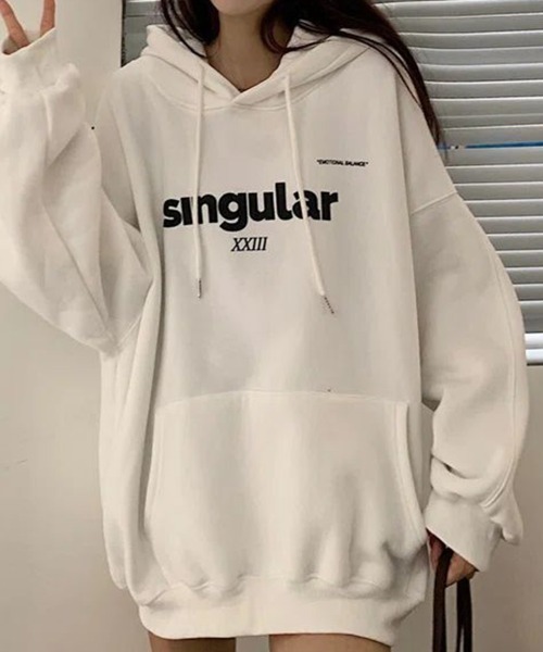 SallyLunn(サリーラン)の「ロゴプリントパーカー(パーカー・レディース・ネイビー/ブラック/ホワイト/グレー・LARGE/MEDIUM)」の15枚目の写真