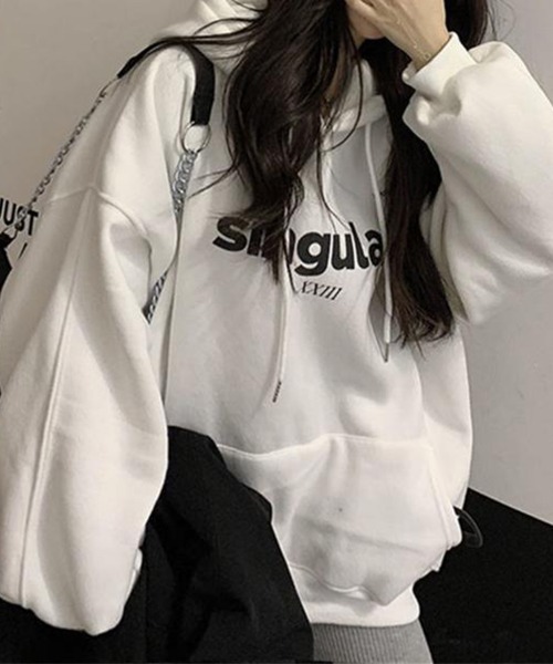 SallyLunn(サリーラン)の「ロゴプリントパーカー(パーカー・レディース・ネイビー/ブラック/ホワイト/グレー・LARGE/MEDIUM)」の7枚目の写真