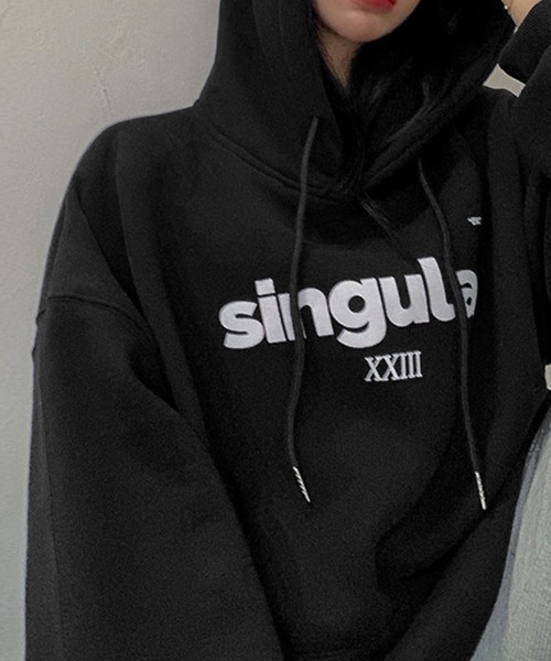 SallyLunn(サリーラン)の「ロゴプリントパーカー(パーカー・レディース・ネイビー/ブラック/ホワイト/グレー・LARGE/MEDIUM)」の16枚目の写真