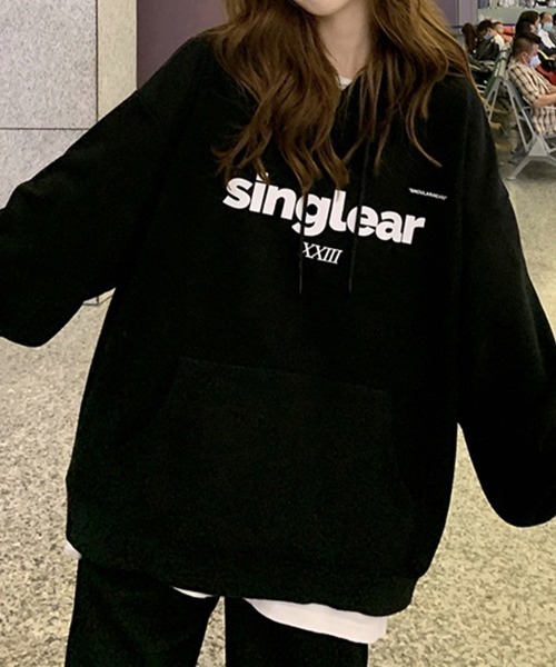 SallyLunn(サリーラン)の「ロゴプリントパーカー(パーカー・レディース・ネイビー/ブラック/ホワイト/グレー・LARGE/MEDIUM)」の18枚目の写真