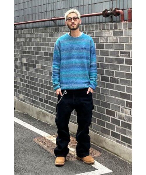 EXTRAORDINARY（エクストラオーディナリー）の「GRADATION SWEATER  BLUE（ニット/セーター・メンズ・その他・LARGE/X-LARGE/MEDIUM）」の4枚目の写真
