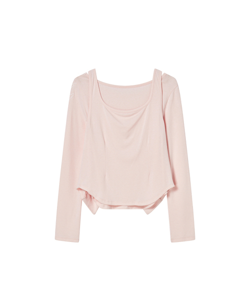 NYXX（エヌワイエックスエックス）の「LAYERED L/S PINK（Tシャツ/カットソー・レディース・その他・F）」の3枚目の写真