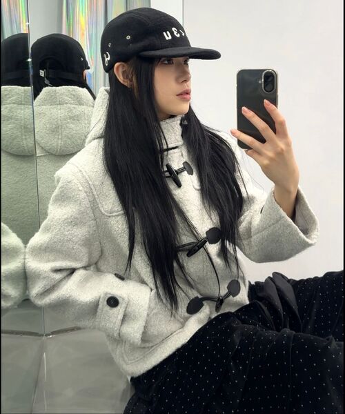 UGLY SHADOW(アグリーシャドウ)の「ドットベルベットカンカンミディスカートパンツ(ブラック)(その他パンツ・レディース・その他・FREE)」の5枚目の写真