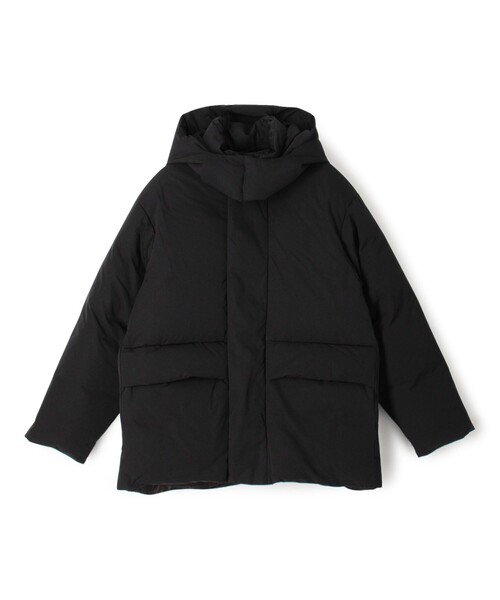 ポリエステル フーデッドダウンジャケット（ダウンジャケット/コート