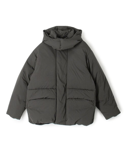 ポリエステル フーデッドダウンジャケット（ダウンジャケット/コート