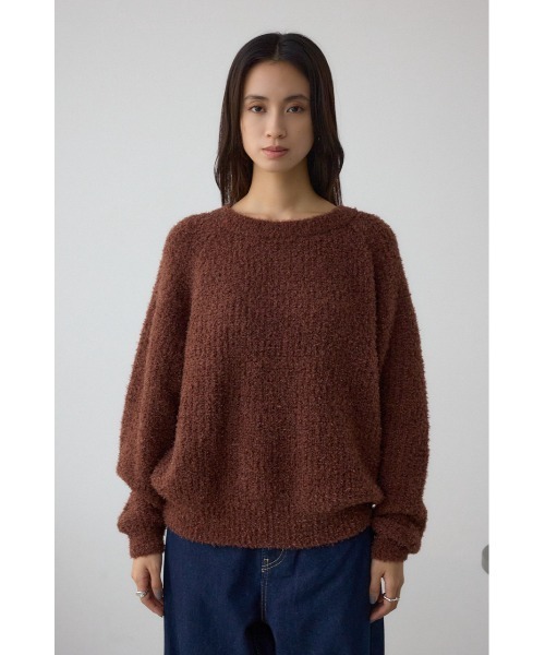 AZUL by moussy(アズールバイマウジー)の「ラメシャギーニットトップス(ニット/セーター・レディース・シルバー/ブラック/ブラウン/レッド・FREE)」の20枚目の写真