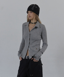 SNAP GOLGI SHIRT / MELANGE GRAY