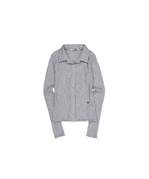 SETUP-EXE(セットアップイーエックスイー)の「SNAP GOLGI SHIRT / MELANGE GRAY(Tシャツ/カットソー・レディース・その他・OS)」の9枚目の写真