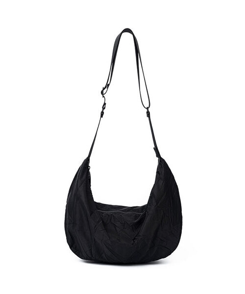 HAH ARCHIVE(ハーアーカイブ)の「EEN Crease Hobo Bag (Black/Brown/Silver/White)(メッセンジャーバッグ・メンズ・ブラウン/ホワイト/ブラック/シルバー・FREE)」の3枚目の写真