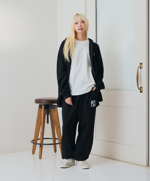UNIIT(ユニット)の「【SAVIER:サビアー】NY ロゴ刺繍 スウェットパンツ【セットアップ可能】(スウェットパンツ・メンズ・杢グレー/ブラック/ネイビー・LARGE/MEDIUM)」の12枚目の写真