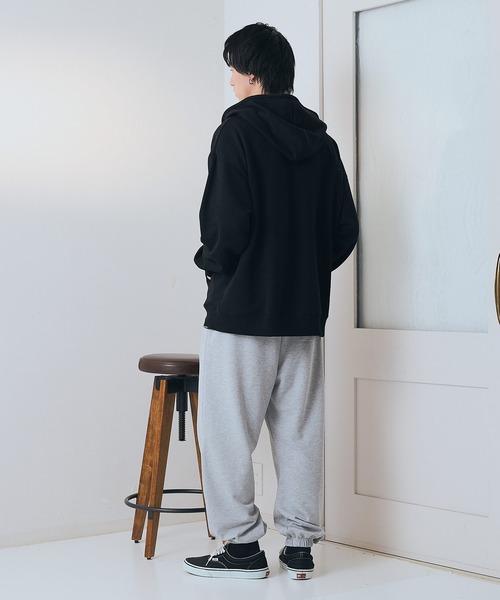 UNIIT(ユニット)の「【SAVIER:サビアー】NY ロゴ刺繍 スウェットパンツ【セットアップ可能】(スウェットパンツ・メンズ・杢グレー/ブラック/ネイビー・LARGE/MEDIUM)」の22枚目の写真