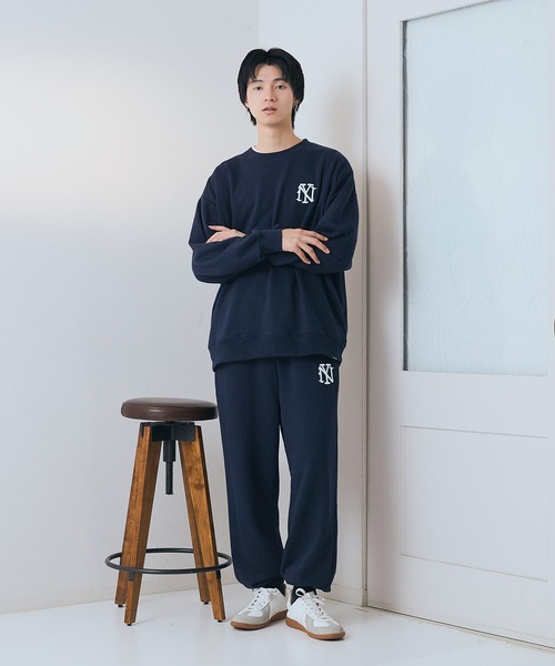 UNIIT(ユニット)の「【SAVIER:サビアー】NY ロゴ刺繍 スウェットパンツ【セットアップ可能】(スウェットパンツ・メンズ・杢グレー/ブラック/ネイビー・LARGE/MEDIUM)」の14枚目の写真