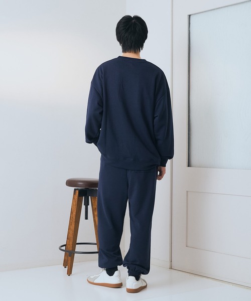 UNIIT(ユニット)の「【SAVIER:サビアー】NY ロゴ刺繍 スウェットパンツ【セットアップ可能】(スウェットパンツ・メンズ・杢グレー/ブラック/ネイビー・LARGE/MEDIUM)」の16枚目の写真