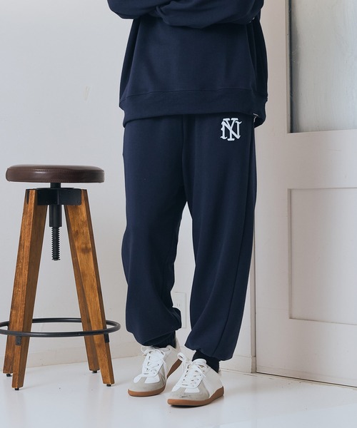 UNIIT(ユニット)の「【SAVIER:サビアー】NY ロゴ刺繍 スウェットパンツ【セットアップ可能】(スウェットパンツ・メンズ・杢グレー/ブラック/ネイビー・LARGE/MEDIUM)」の18枚目の写真