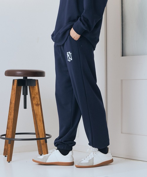 UNIIT(ユニット)の「【SAVIER:サビアー】NY ロゴ刺繍 スウェットパンツ【セットアップ可能】(スウェットパンツ・メンズ・杢グレー/ブラック/ネイビー・LARGE/MEDIUM)」の19枚目の写真