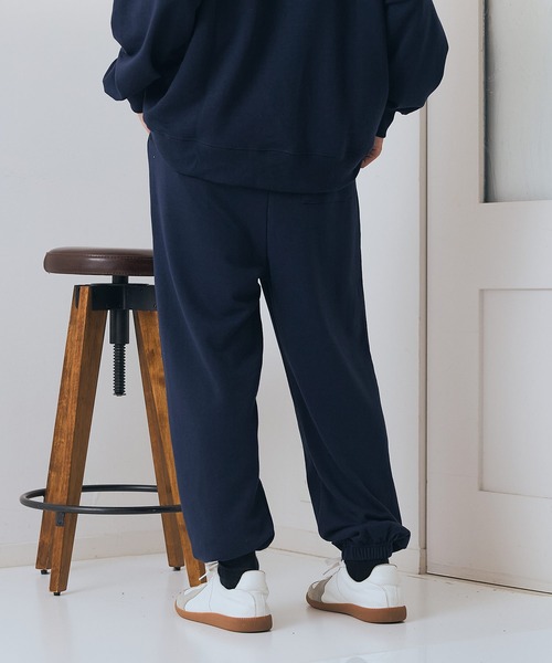 UNIIT(ユニット)の「【SAVIER:サビアー】NY ロゴ刺繍 スウェットパンツ【セットアップ可能】(スウェットパンツ・メンズ・杢グレー/ブラック/ネイビー・LARGE/MEDIUM)」の13枚目の写真