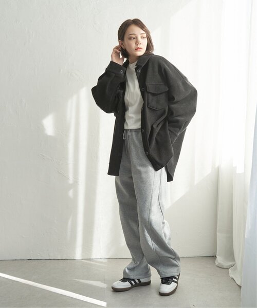 notch.（ノッチ）の「裏フリースボンディングイージーパンツ（スウェットパンツ・レディース・ブラック/グレー/ライトグレー/ブラウン・M）」の9枚目の写真