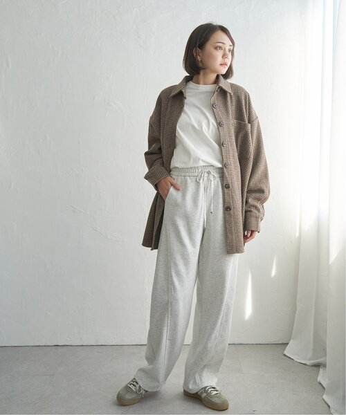 notch.（ノッチ）の「裏フリースボンディングイージーパンツ（スウェットパンツ・レディース・ブラック/グレー/ライトグレー/ブラウン・M）」の14枚目の写真