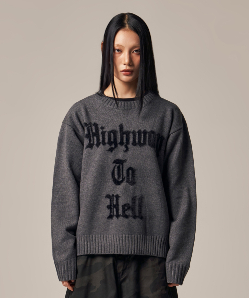 IDWS(アイドンワナセル)の「Hellride Crewneck Knit Charcoal(ニット/セーター・レディース・その他・1/2)」の7枚目の写真
